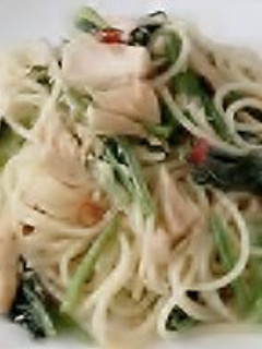 ツナと小松菜のスパゲティ-レシピのメイン写真