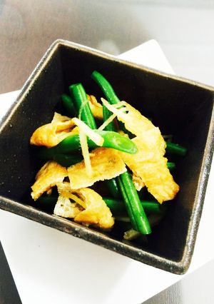 副菜に☆いんげんと油揚げのおひたし-レシピのメイン写真