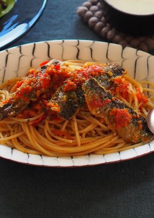 いわしとフレッシュトマトソースのパスタ-レシピのメイン写真