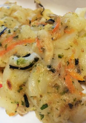 手掴みメニュー♪うどんとカレイのおやき-レシピのメイン写真