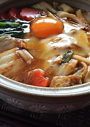 ハチミツでまろやかに！味噌煮込みうどん-レシピのメイン写真
