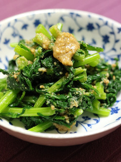 菊菜(春菊)のゴマ味噌和え-レシピのメイン写真