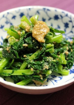 菊菜(春菊)のゴマ味噌和え-レシピのメイン写真