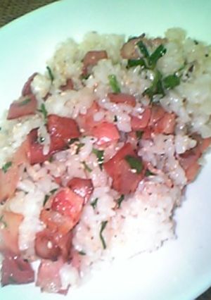 【ベーコン・クレソン・白胡麻の混ぜ御飯】-レシピのメイン写真