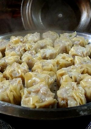 酢生姜醤油で食べる激旨い海老ホタテ焼売-レシピのメイン写真
