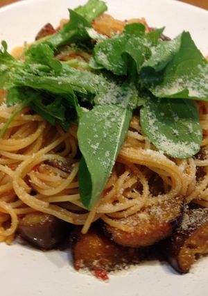 男のトマトソースナスパスタ-レシピのメイン写真