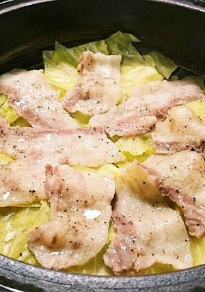 キャベツと豚肉の重ね蒸し-レシピのメイン写真