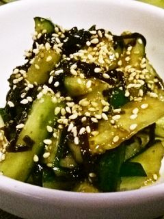 ◆簡単♡ごま香る塩昆布ときゅうり和え物◆-レシピのメイン写真