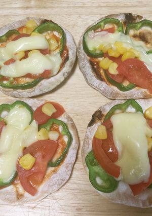 餃子の皮de簡単野菜ピザ~子供と一緒に~-レシピのメイン写真