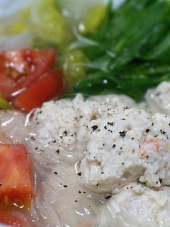 豆腐肉団子とトマトの春雨スープ-レシピのメイン写真