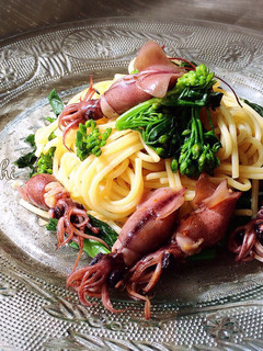 春のホタルイカと菜の花のオイルパスタ-レシピのメイン写真