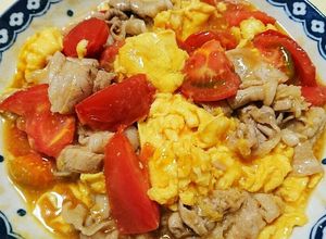 ご機嫌⤴⤴トマトと玉子と豚バラの甘酢炒め-レシピのメイン写真