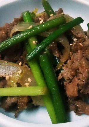 簡単に、牛肉とニンニクの芽炒め★-レシピのメイン写真