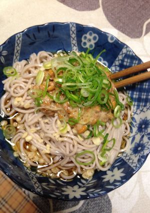 昼ごはんシリーズ！シソ納豆のぶっかけ蕎麦-レシピのメイン写真