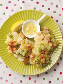 アスパラベーコンと餅のかき揚げ-レシピのメイン写真