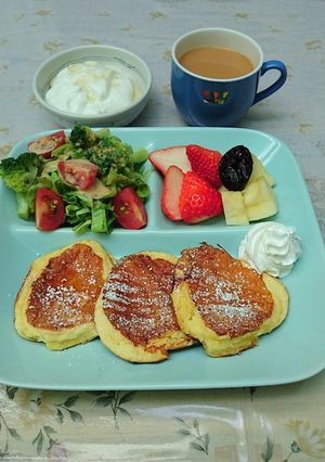 ふわふわスフレパンケーキ(ヨーグルト味)-レシピのメイン写真