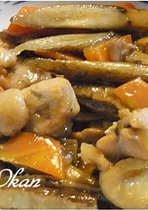 お弁当にも♪鶏とゴボウの炒め物-レシピのメイン写真
