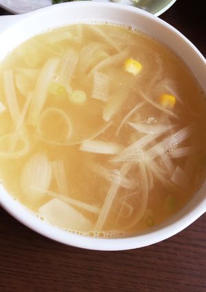 コーンと玉ねぎの中華風スープ-レシピのメイン写真