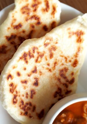 ランチにも♪フライパンでモチモチ簡単ナン-レシピのメイン写真
