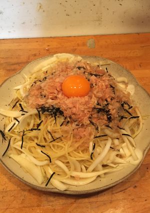 新玉ねぎの和風パスタ-レシピのメイン写真