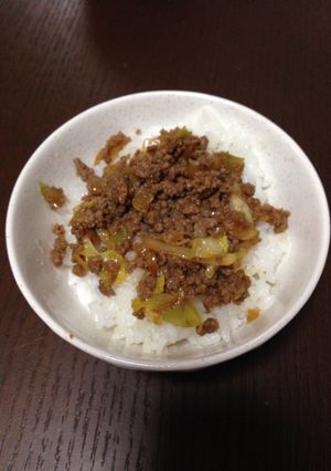 ランチに☆甘辛ミンチ丼-レシピのメイン写真