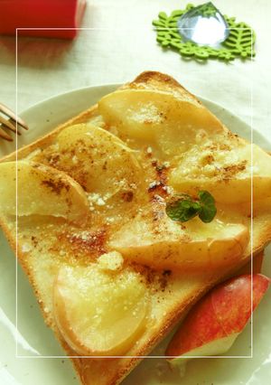 柚子ジャム×蒸し林檎の甘塩チーズトースト-レシピのメイン写真