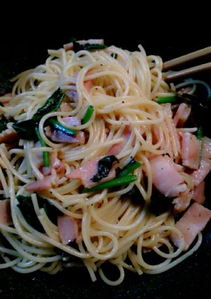 簡単 ベーコンとほうれん草のパスタ-レシピのメイン写真