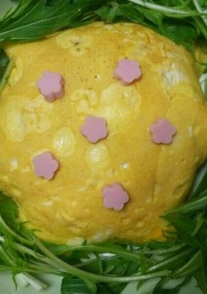 簡単お花のオムライス風☆甘辛しょうゆ味-レシピのメイン写真