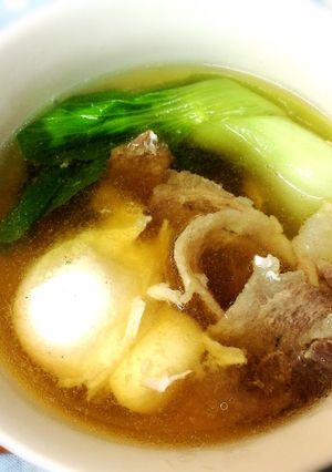 落とし卵のチンゲンサイスープ-レシピのメイン写真