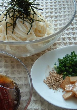 うどんでザルラーメン風中華つけ麺-レシピのメイン写真