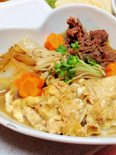 湯葉包み豆腐で作る簡単すき焼き♡-レシピのメイン写真