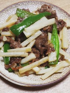シャキシャキ長いも入りの青椒牛肉-レシピのメイン写真