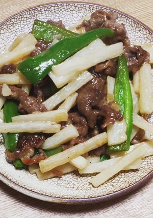 シャキシャキ長いも入りの青椒牛肉-レシピのメイン写真