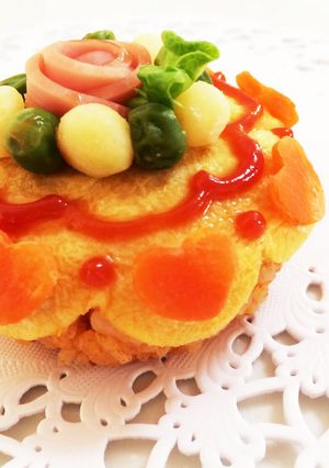 デコご飯♫オムライスケーキ♡-レシピのメイン写真