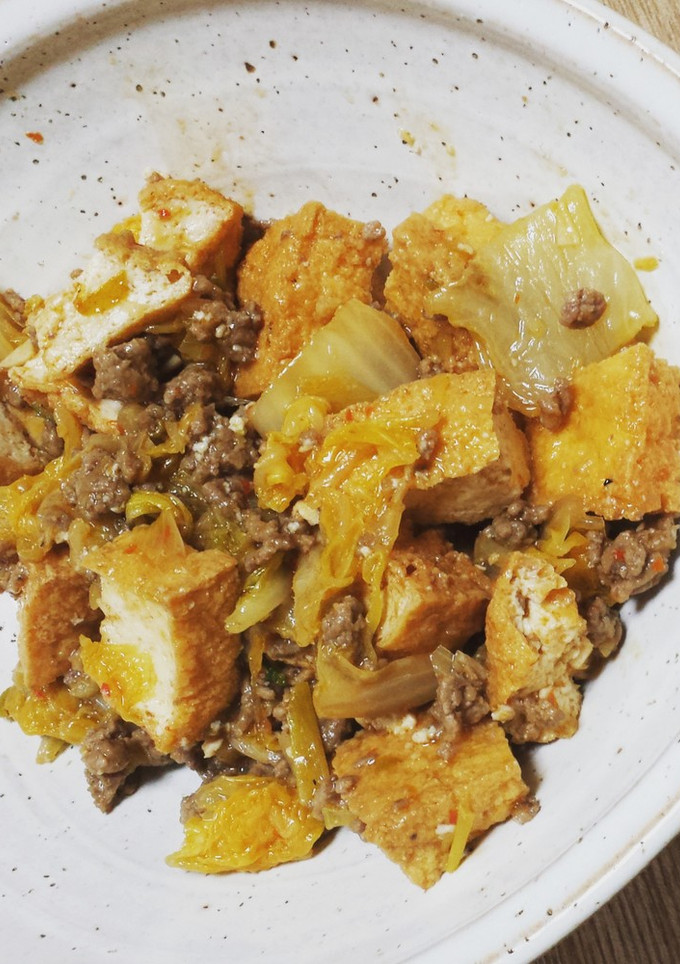 厚揚げと白菜の麻婆風-レシピのメイン写真