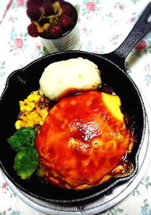 ☆スキレットで絶品!手ごねハンバーグ☆-レシピのメイン写真
