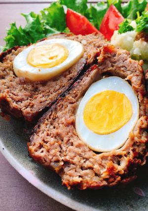 繋ぎは胡麻!オーブン焼きスコッチエッグ-レシピのメイン写真