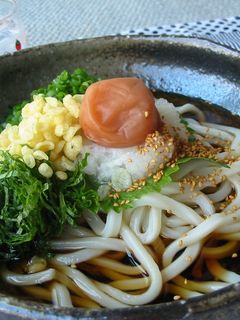 梅冷やしうどん^^-レシピのメイン写真