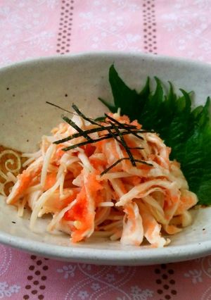 鶏肉とえのきのタラコあえ-レシピのメイン写真