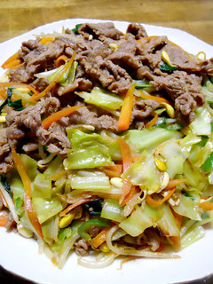五目野菜と焼き牛肉入り炒め-レシピのメイン写真