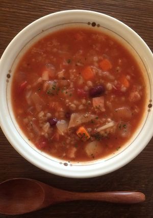 もち麦＆大豆のミネストローネ-レシピのメイン写真