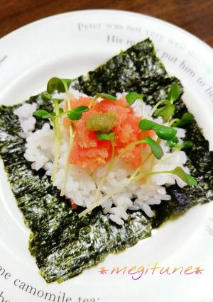 柚子胡椒と辛子明太子の手巻きご飯♡-レシピのメイン写真