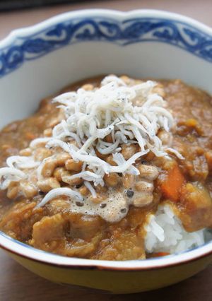 カレーと納豆＆しらす丼-レシピのメイン写真