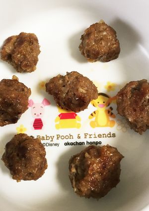 離乳食中期〜後期☆手づかみ牛肉ハンバーグ-レシピのメイン写真