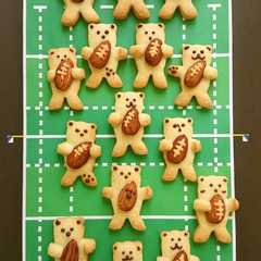 รูปของ 抱っこクマのクッキー♪ラグビーバージョン
