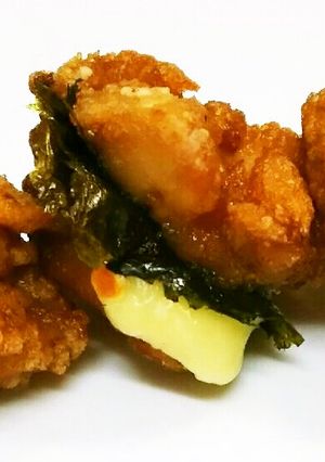 お弁当に！鶏の唐揚げの海苔チーズ焼き-レシピのメイン写真