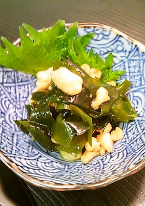 ワカメと天かす酢の物-レシピのメイン写真