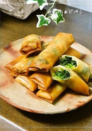 爽やか✿セロリの葉と豚肉の春巻き-レシピのメイン写真