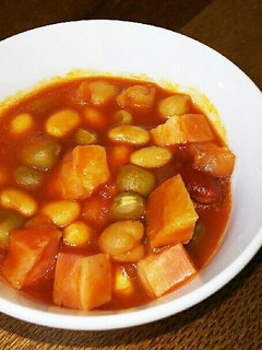 5分で完成!豆のトマト煮込み風-レシピのメイン写真