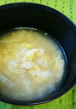 白菜と油揚げの味噌汁-レシピのメイン写真